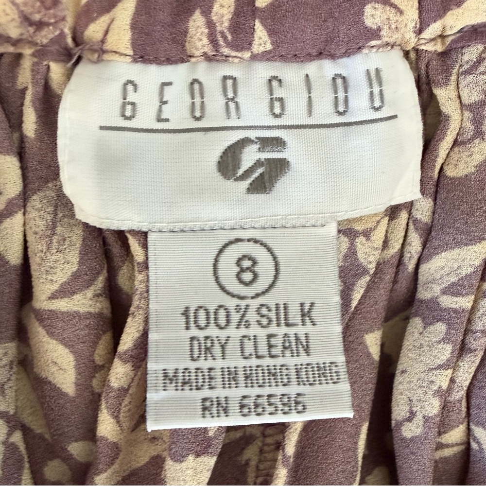 Vintage Georgiou Silk Floral Print Maxi Skirt size 8 - Picture 5 of 5